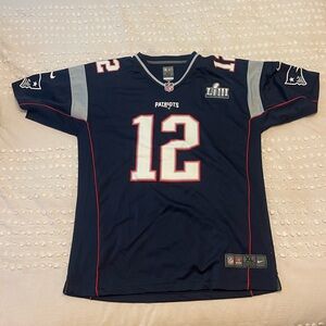 Tom Brady 12 New England Patriots Youth Jersey Super Bowl 53
